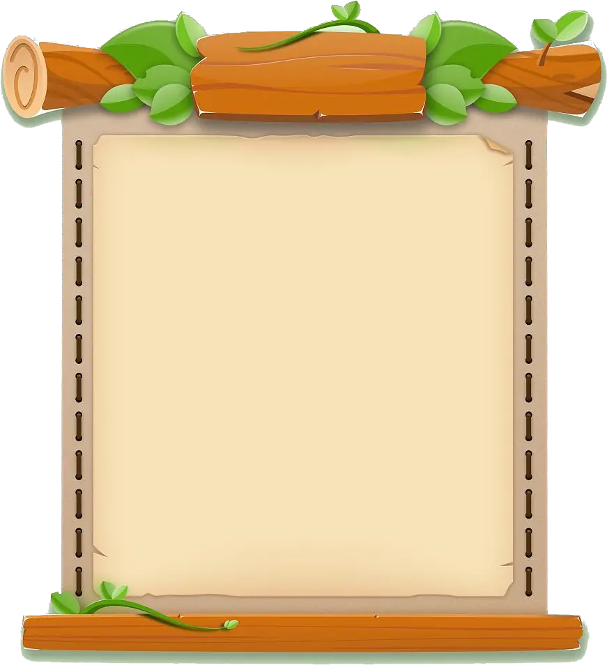 Transparent Photo Frame Clipart Wood Border Design Clipart