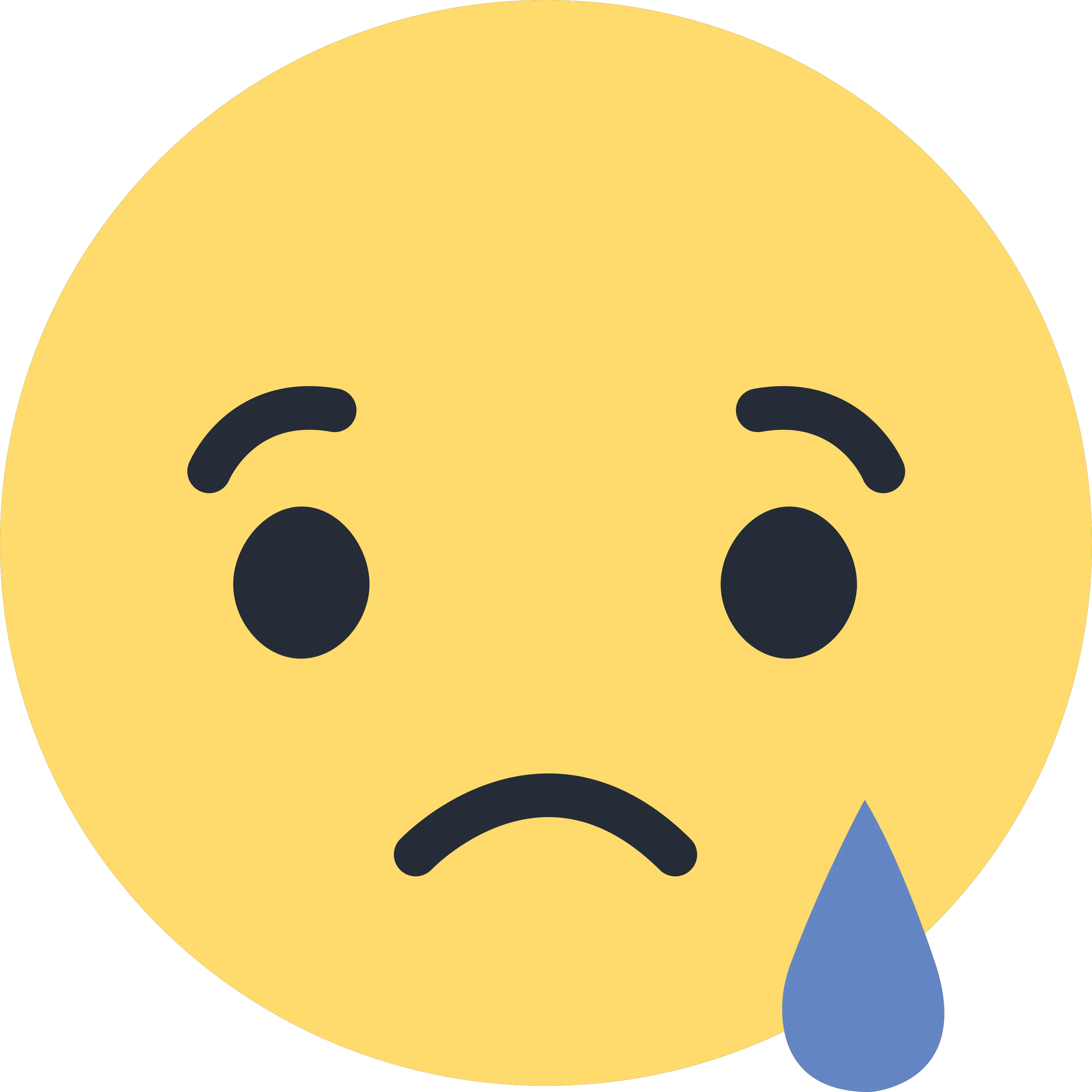 Facebook Triste Emoji Facebook Sad Reaction Png