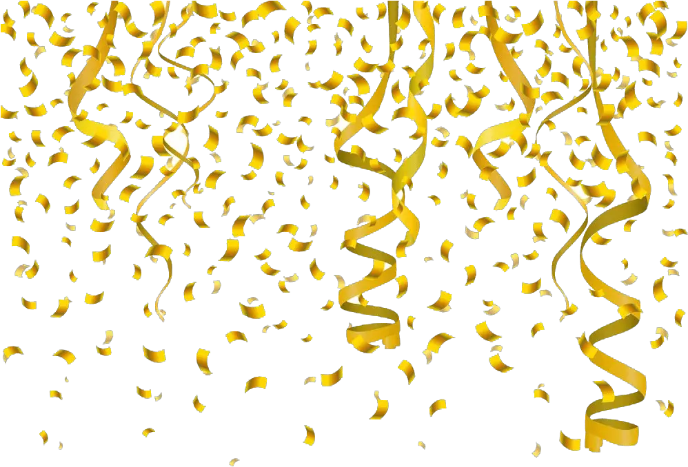 Confetti Clipart For You Gold Background Design Png