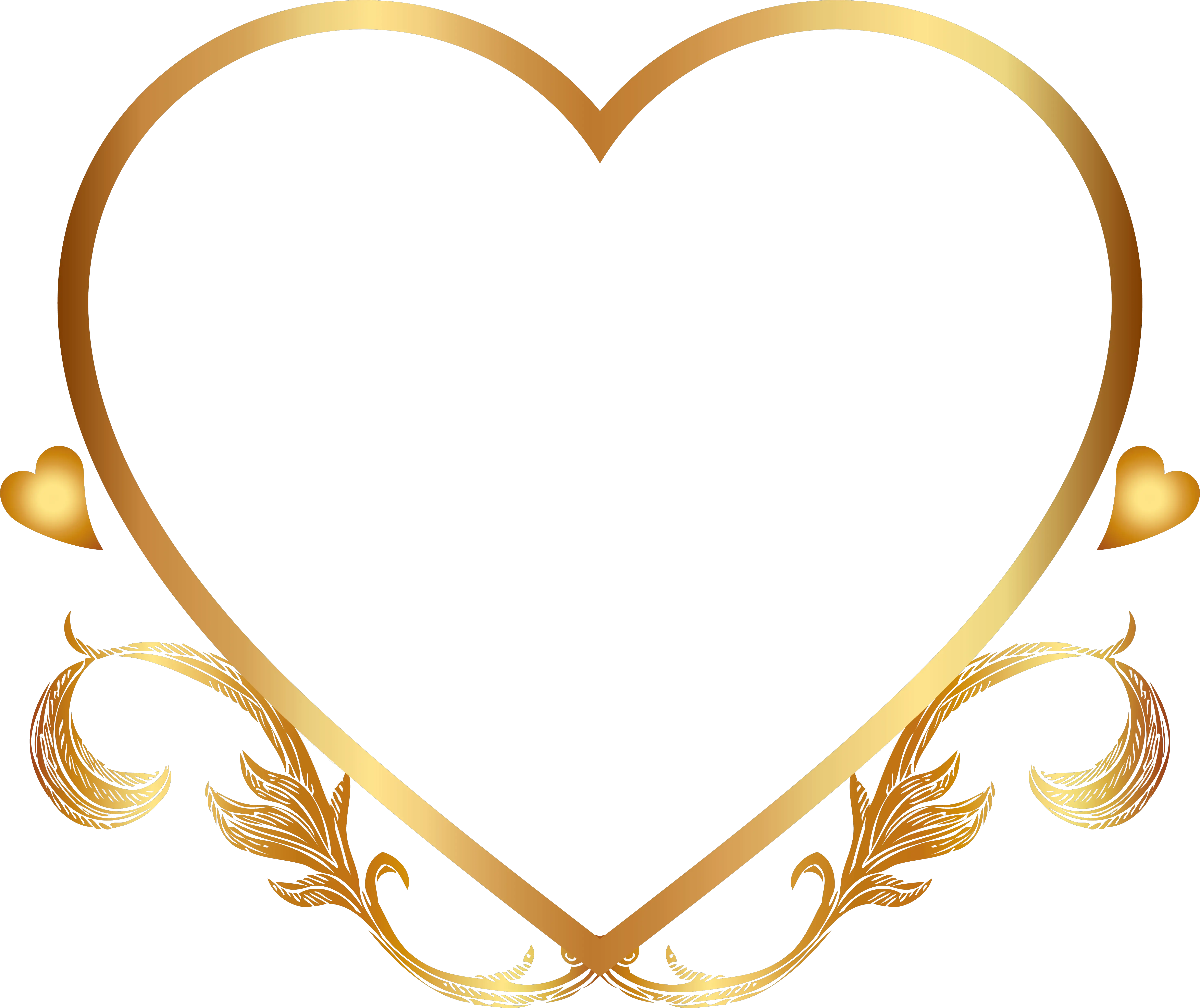 Drawing Photography Clip Art Golden Heart Border Png