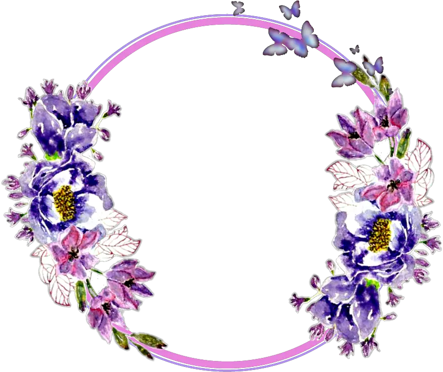 Transparent Lavender Wreath Clipart Flower Circle Png