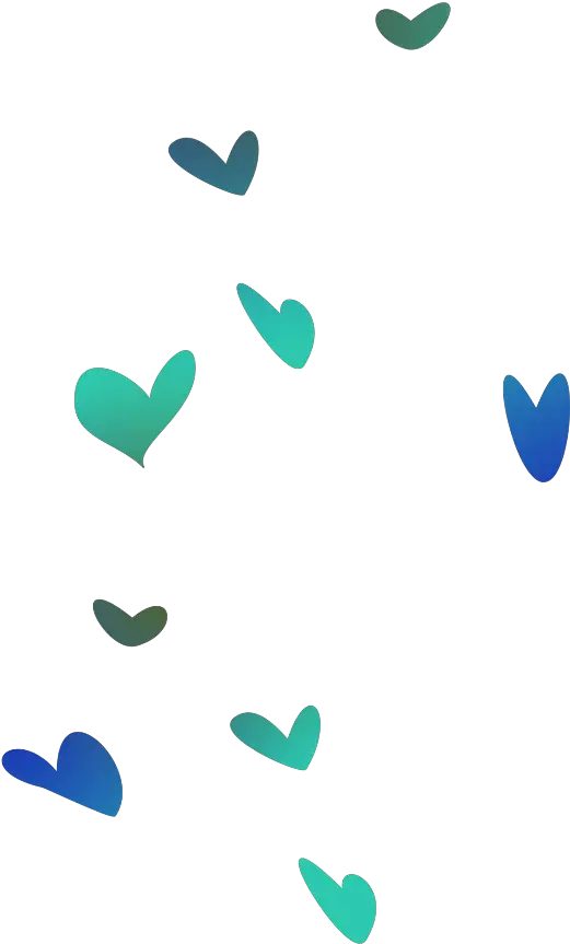 mq green blue heart falling hearts Green And Blue Hearts