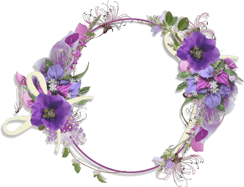 Free Png Floral Round Frame Png Pic Png Images Transparent Purple Border Frame Png