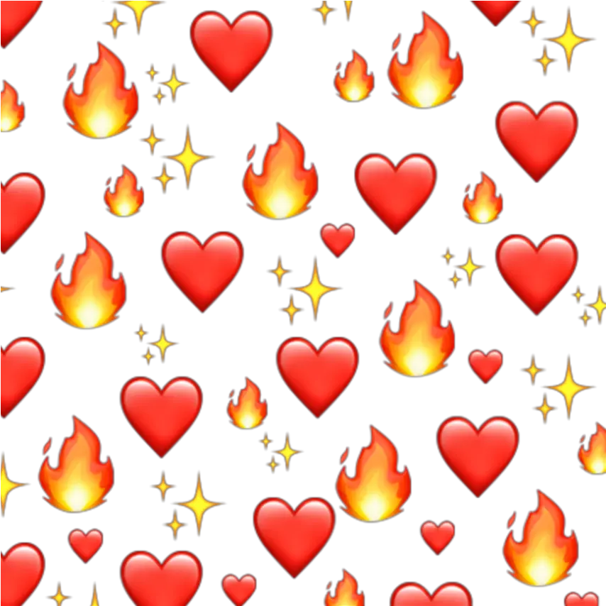 fire hearts heart red hot redheart background Transparent Heart Background Emoji